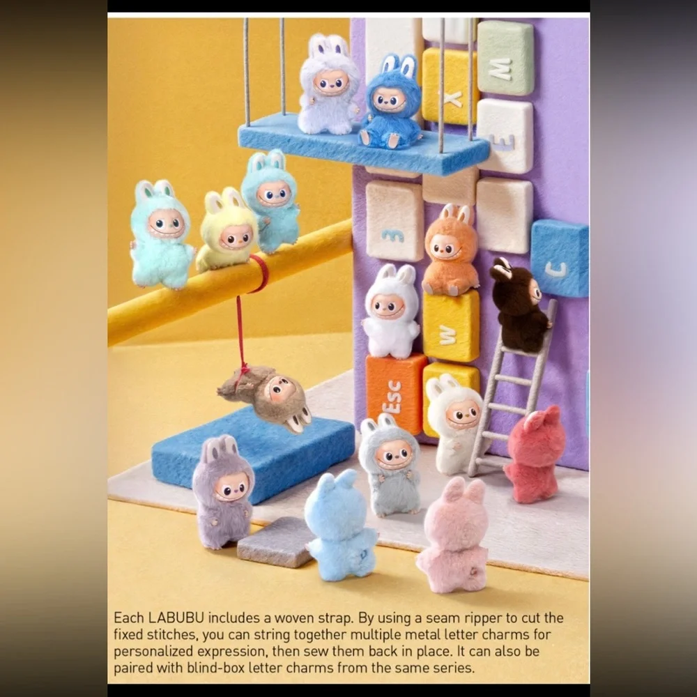 Letter X New V4 THE MONSTERS LABUBU PIN FOR LOVE SERIES VINYL PLUSH PENDANT - Picture 8 of 13